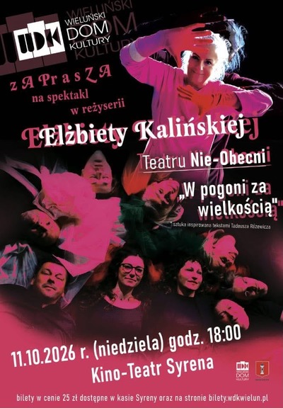 Event poster:  W pogoni za wielkością 